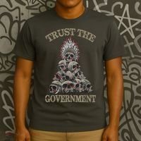 Trust The Government Skull Native American Chief T-Shirt thumb 3