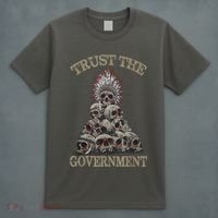 Trust The Government Skull Native American Chief T-Shirt thumb 4