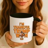 Trump Thanksgiving Gift IM Thankful Trump Won Cute Gift Coffee Mug thumb 3