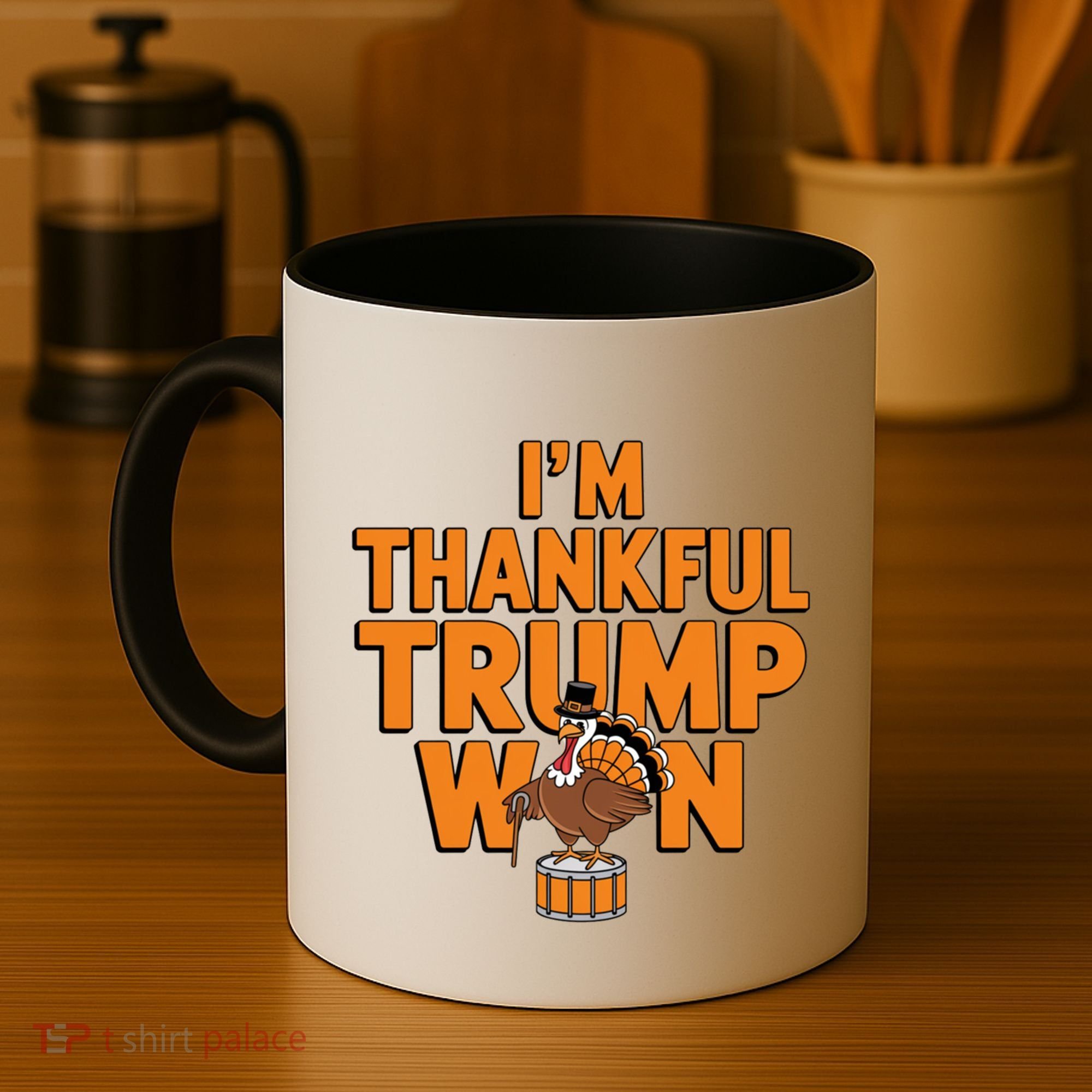 Trump Thanksgiving Gift IM Thankful Trump Won Cute Gift Coffee Mug
