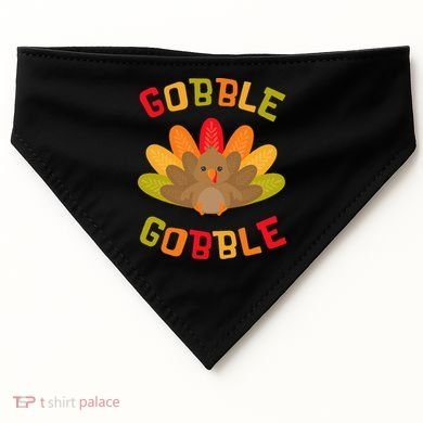 Thanksgiving Turkey Gobble USA-Made Doggie Bandana