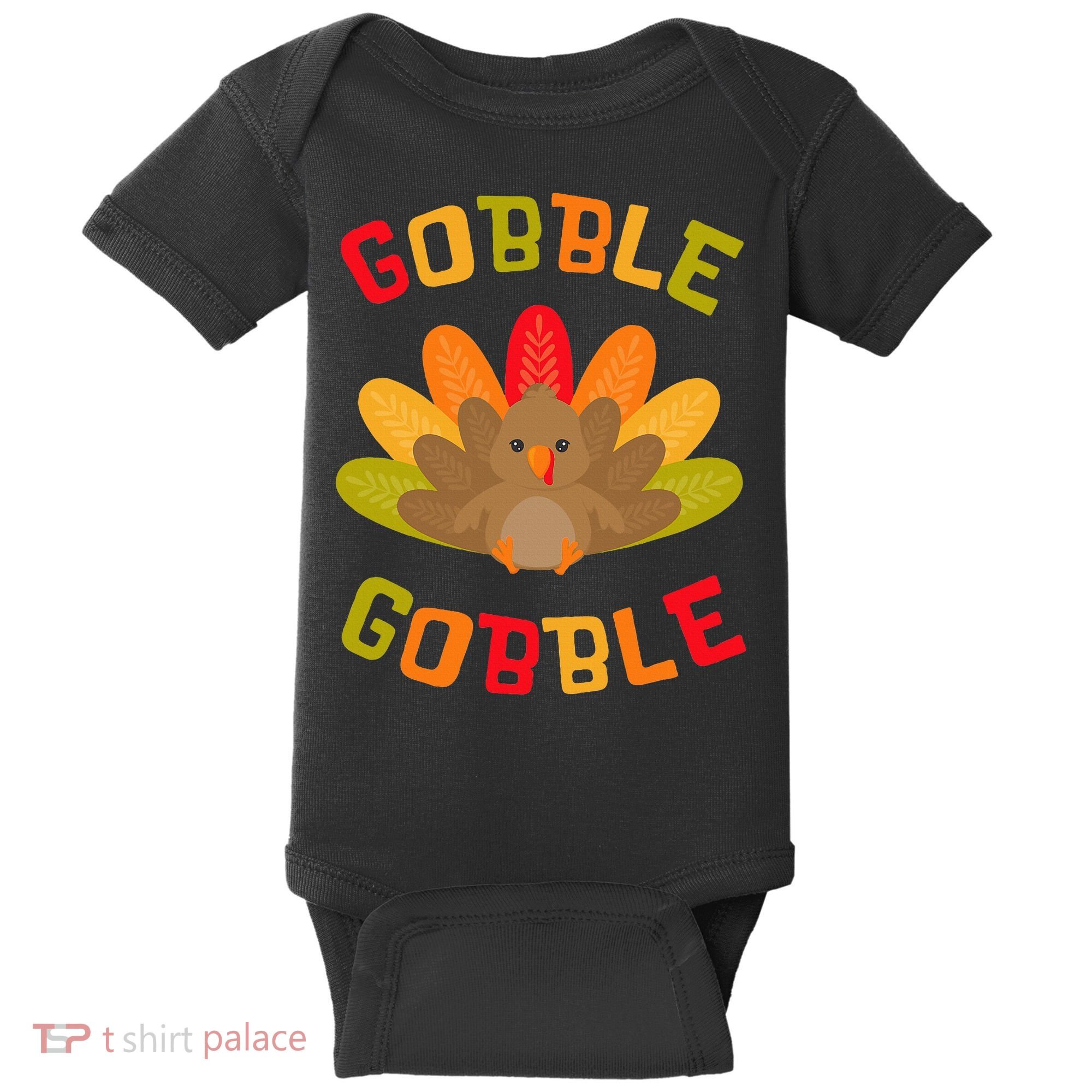 Thanksgiving Turkey Gobble Baby Bodysuit