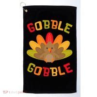 Thanksgiving Turkey Gobble Golf Towel thumb 0