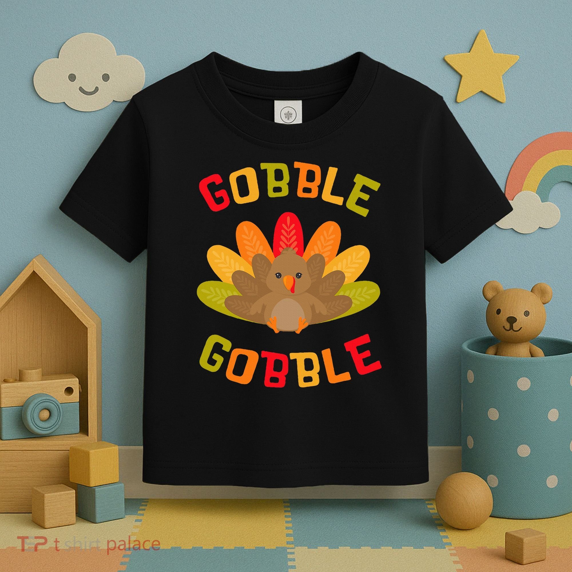 Thanksgiving Turkey Gobble Toddler T-Shirt