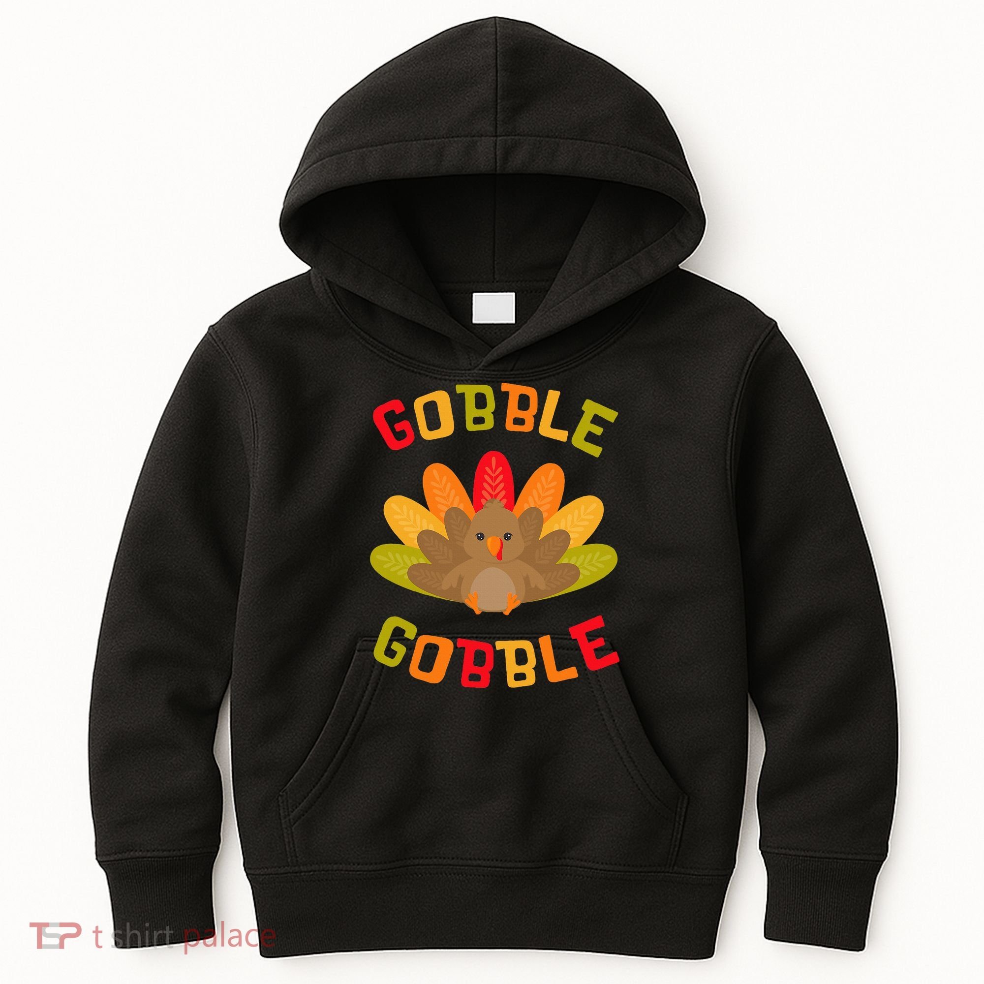 Thanksgiving Turkey Gobble Kids Hoodie