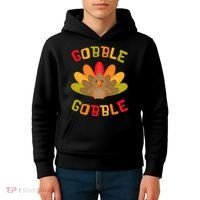 Thanksgiving Turkey Gobble Kids Hoodie thumb 4
