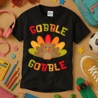 Thanksgiving Turkey Gobble Kids T-Shirt thumb 3