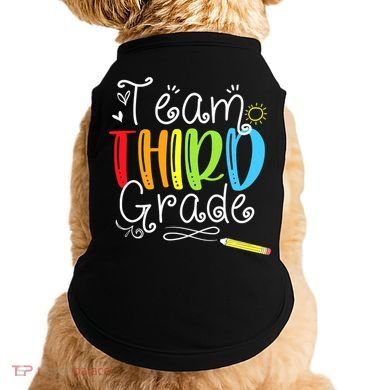 Team Third Grade Back To School 3rd Teacher Student Doggie Tank