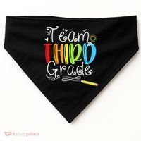 Team Third Grade Back To School 3rd Teacher Student USA-Made Doggie Bandana thumb 0