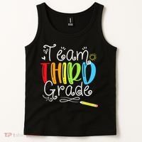Team Third Grade Back To School 3rd Teacher Student Tank Top thumb 2