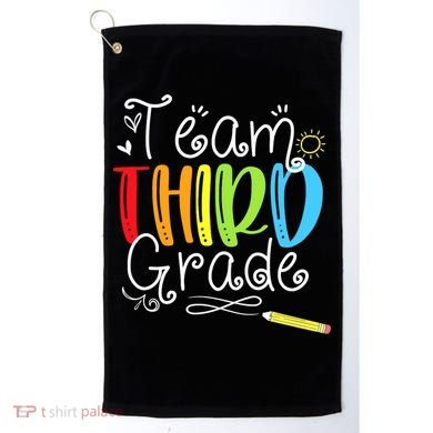 Team Third Grade Back To School 3rd Teacher Student Golf Towel