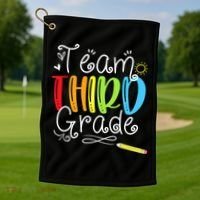 Team Third Grade Back To School 3rd Teacher Student Golf Towel thumb 1