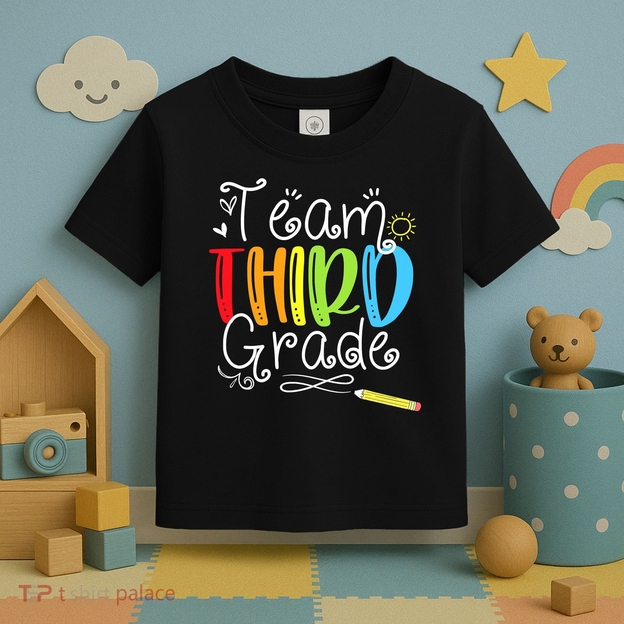 Team Third Grade Back To School 3rd Teacher Student Toddler T-Shirt