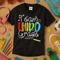 Team Third Grade Back To School 3rd Teacher Student Kids T-Shirt thumb 3