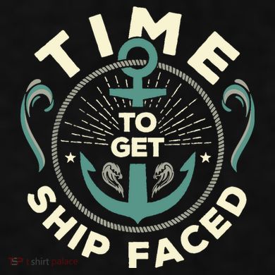 Time To Get Ship Faced Funny Cruise Ladies PosiCharge Tri-Blend Wicking Tank