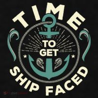 Time To Get Ship Faced Funny Cruise Ladies PosiCharge Tri-Blend Wicking Tank thumb 2