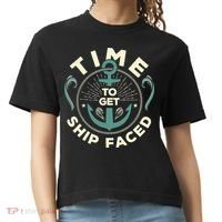 Time To Get Ship Faced Funny Cruise Comfort Colors Boxy T-Shirt thumb 0