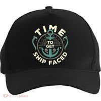 Time To Get Ship Faced Funny Cruise Five-Panel Snapback Cap thumb 0