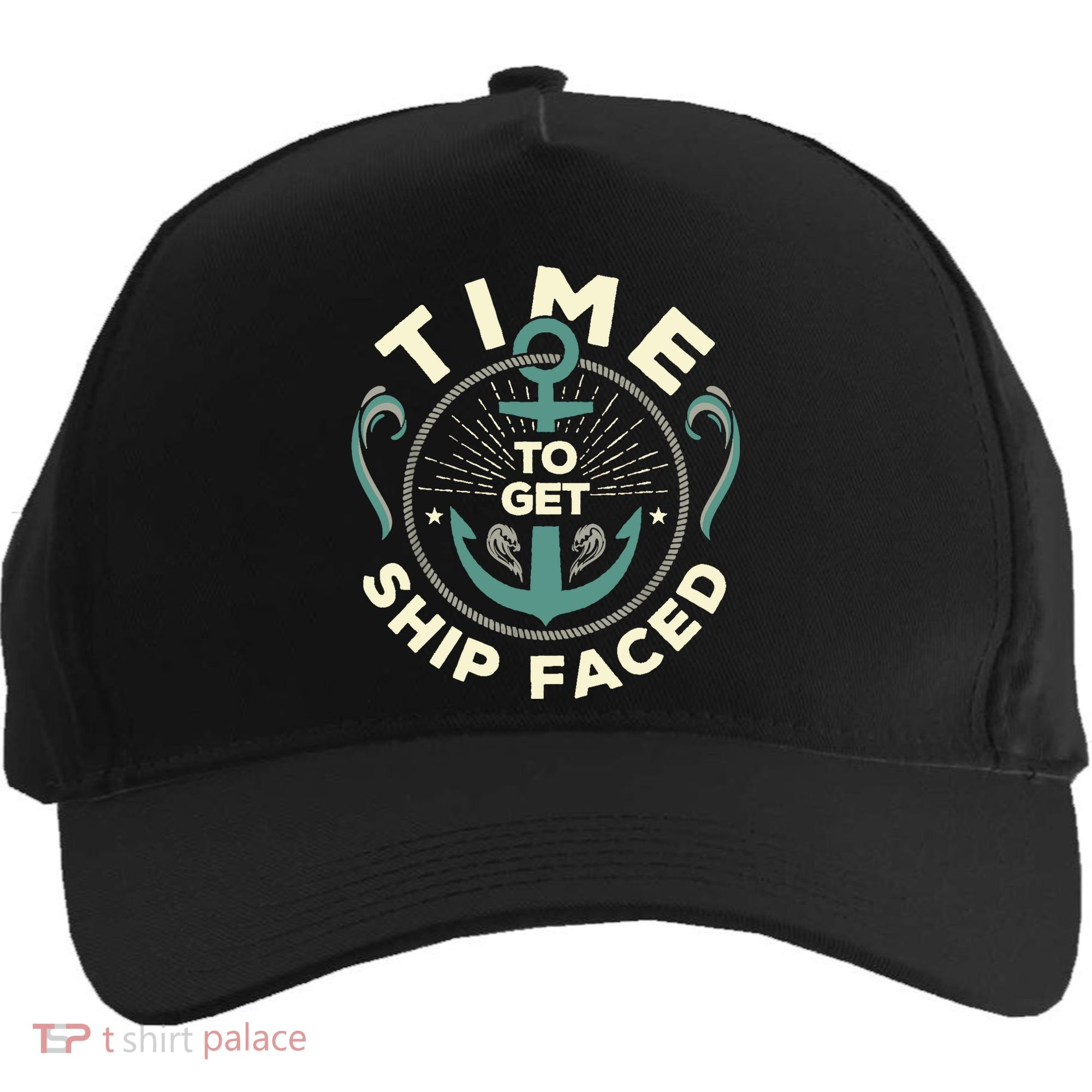 Time To Get Ship Faced Funny Cruise Five-Panel Snapback Cap