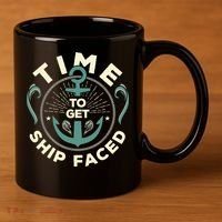 Time To Get Ship Faced Funny Cruise 11oz C Handle Ceramic Mug thumb 3