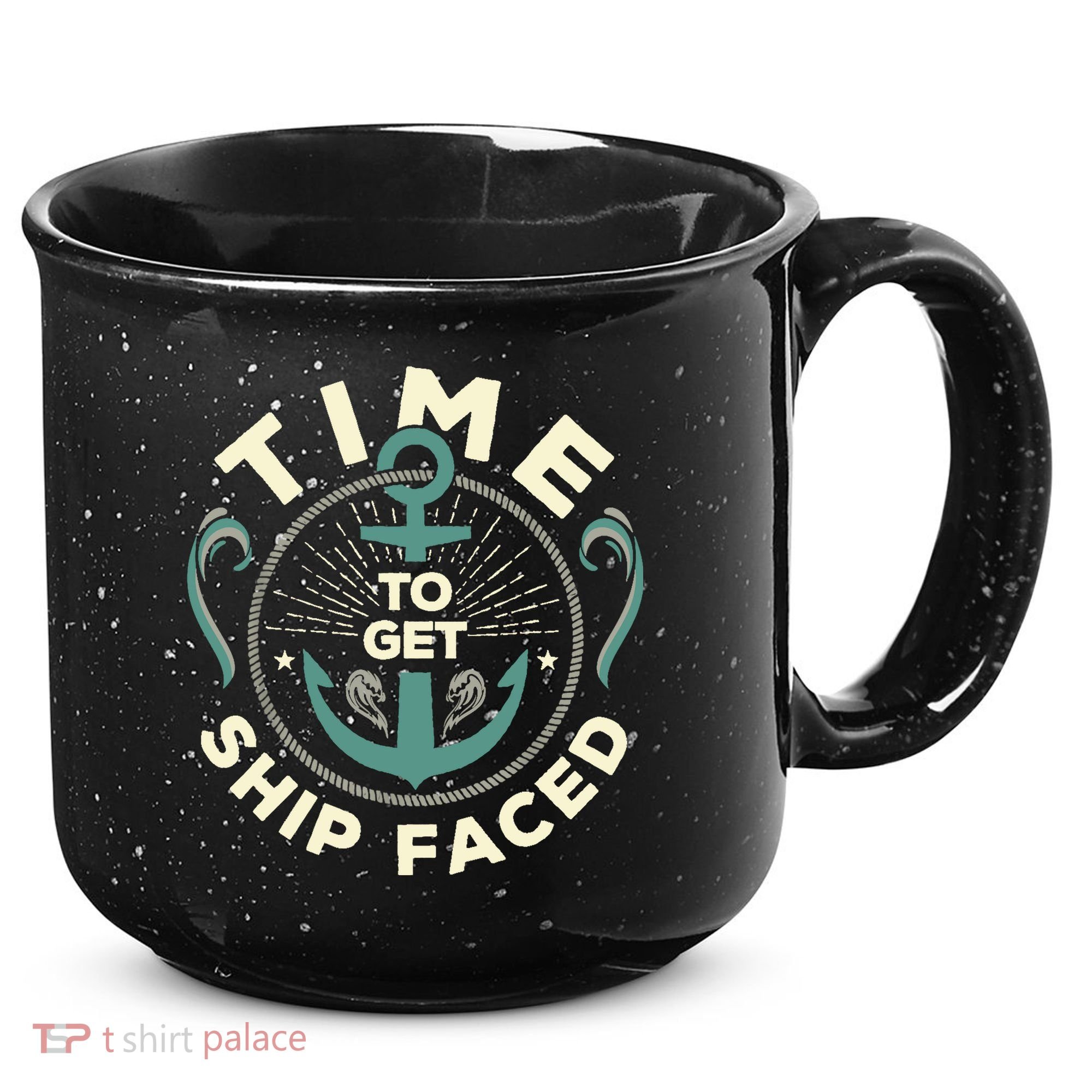 Time To Get Ship Faced Funny Cruise 15oz Campfire Ceramic Mug