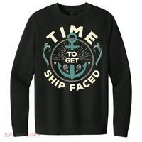 Time To Get Ship Faced Funny Cruise V.I.T. Fleece Crew Sweatshirt thumb 0