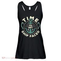 Time To Get Ship Faced Funny Cruise Ladies Essential Flowy Tank thumb 0
