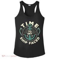 Time To Get Ship Faced Funny Cruise Ladies PosiCharge Competitor Racerback Tank thumb 0