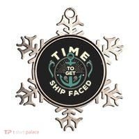 Time To Get Ship Faced Funny Cruise Ornament thumb 0
