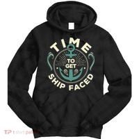 Time To Get Ship Faced Funny Cruise Tie Dye Hoodie thumb 0