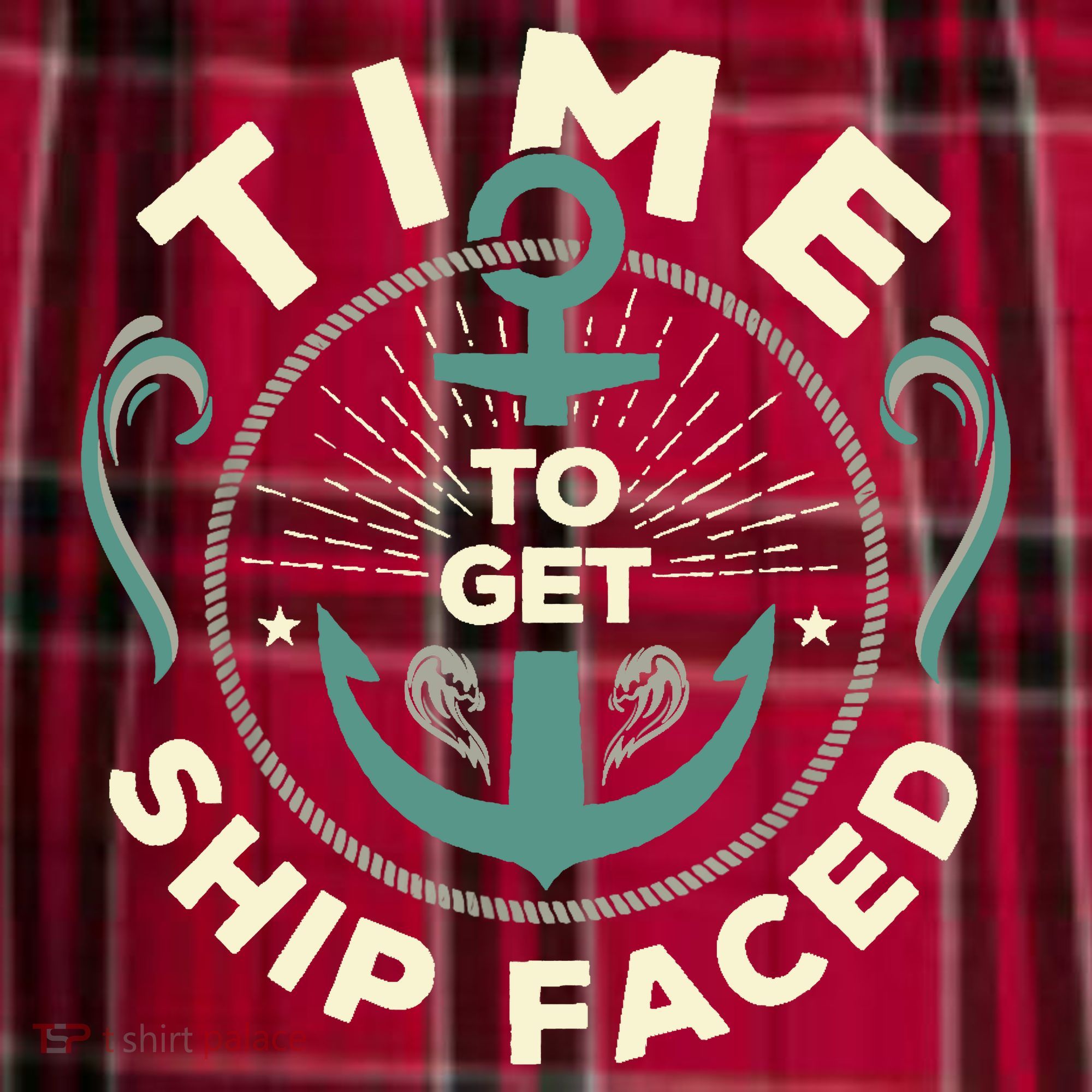 Time To Get Ship Faced Funny Cruise Women's Flannel Plaid Pajama Pants