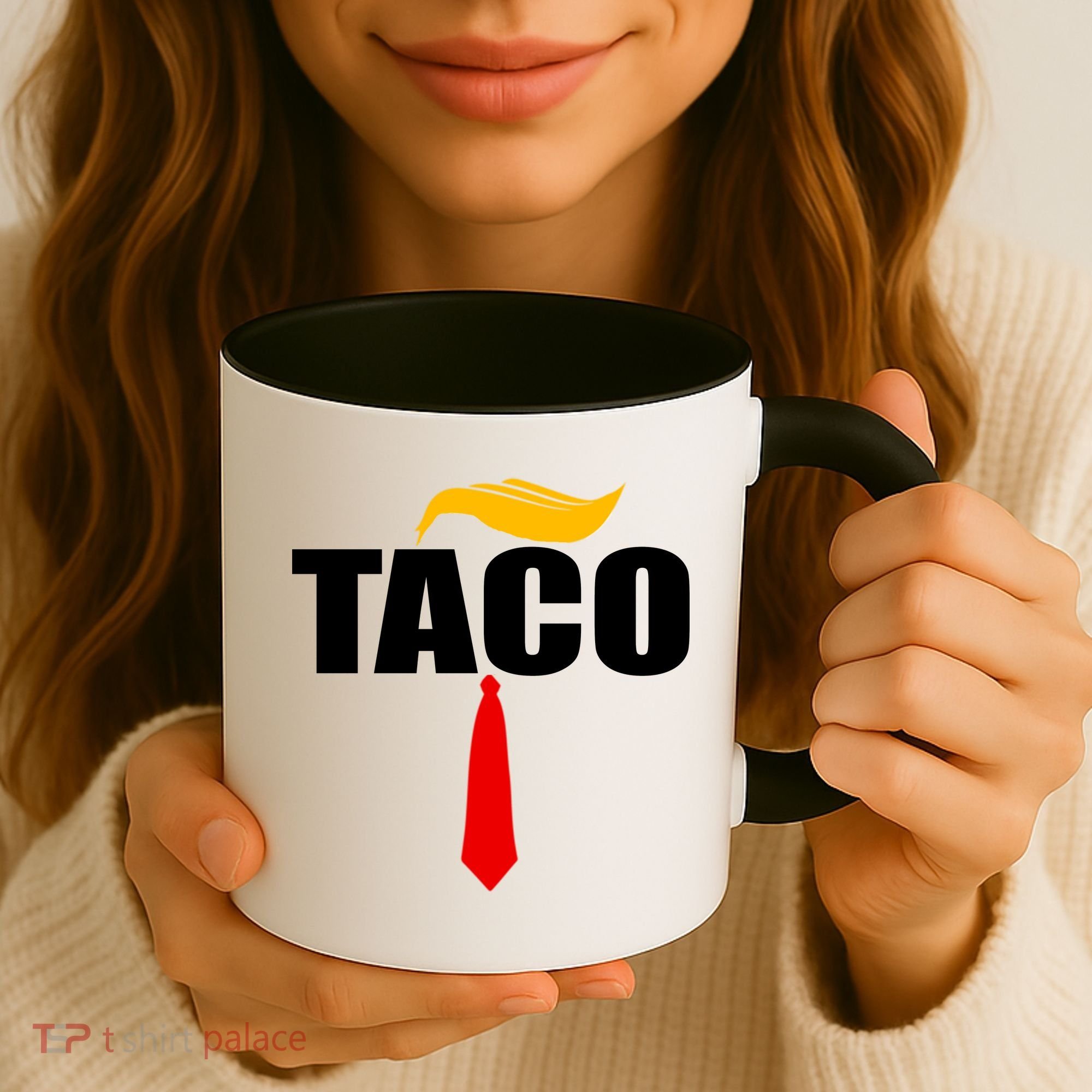 Taco Trump Hair Tie Funny Coffee Mug