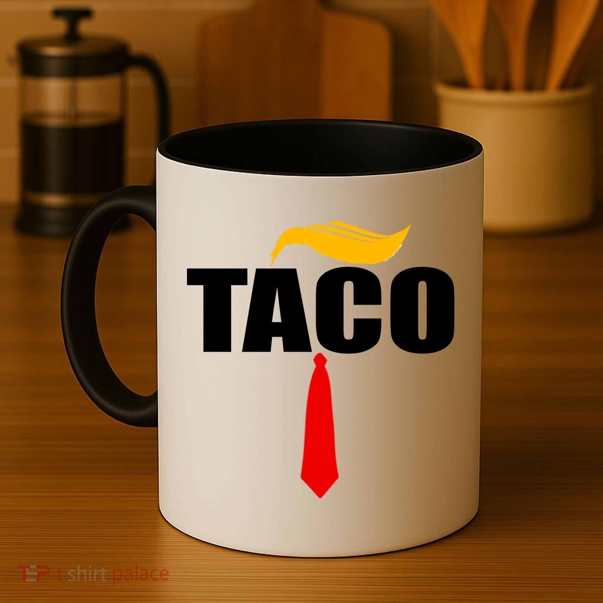 Taco Trump Hair Tie Funny Coffee Mug
