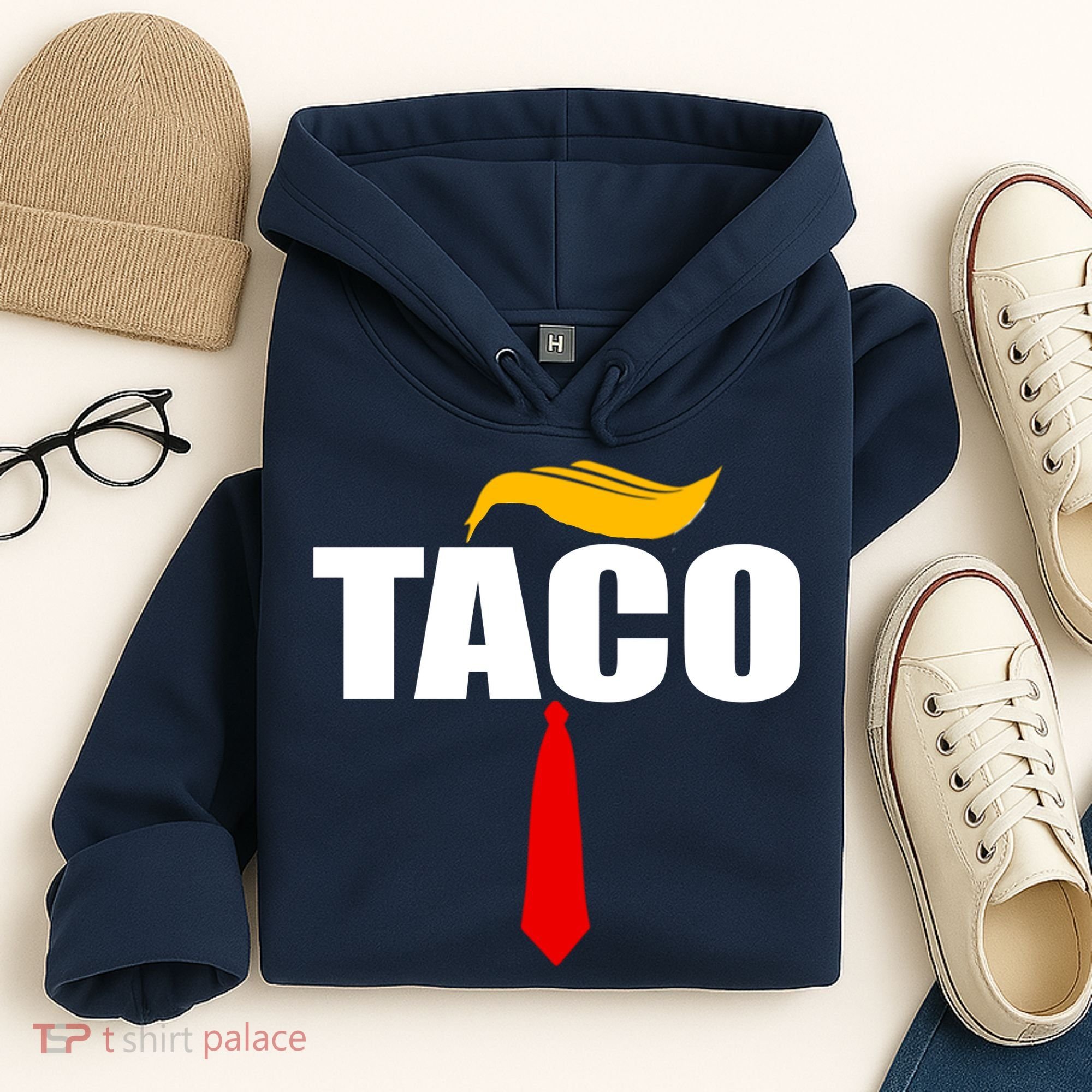 Taco Trump Hair Tie Funny Hoodie