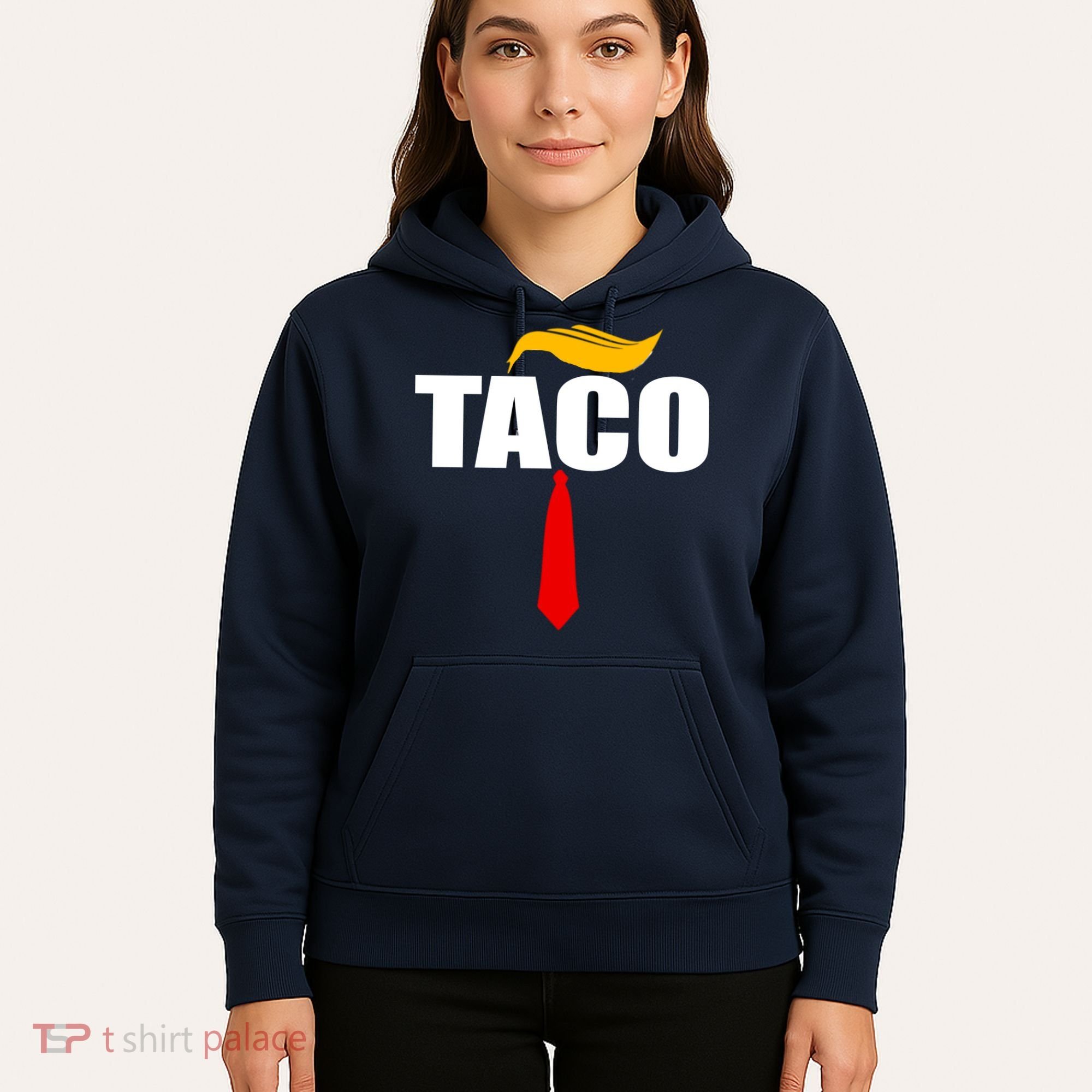 Taco Trump Hair Tie Funny Hoodie