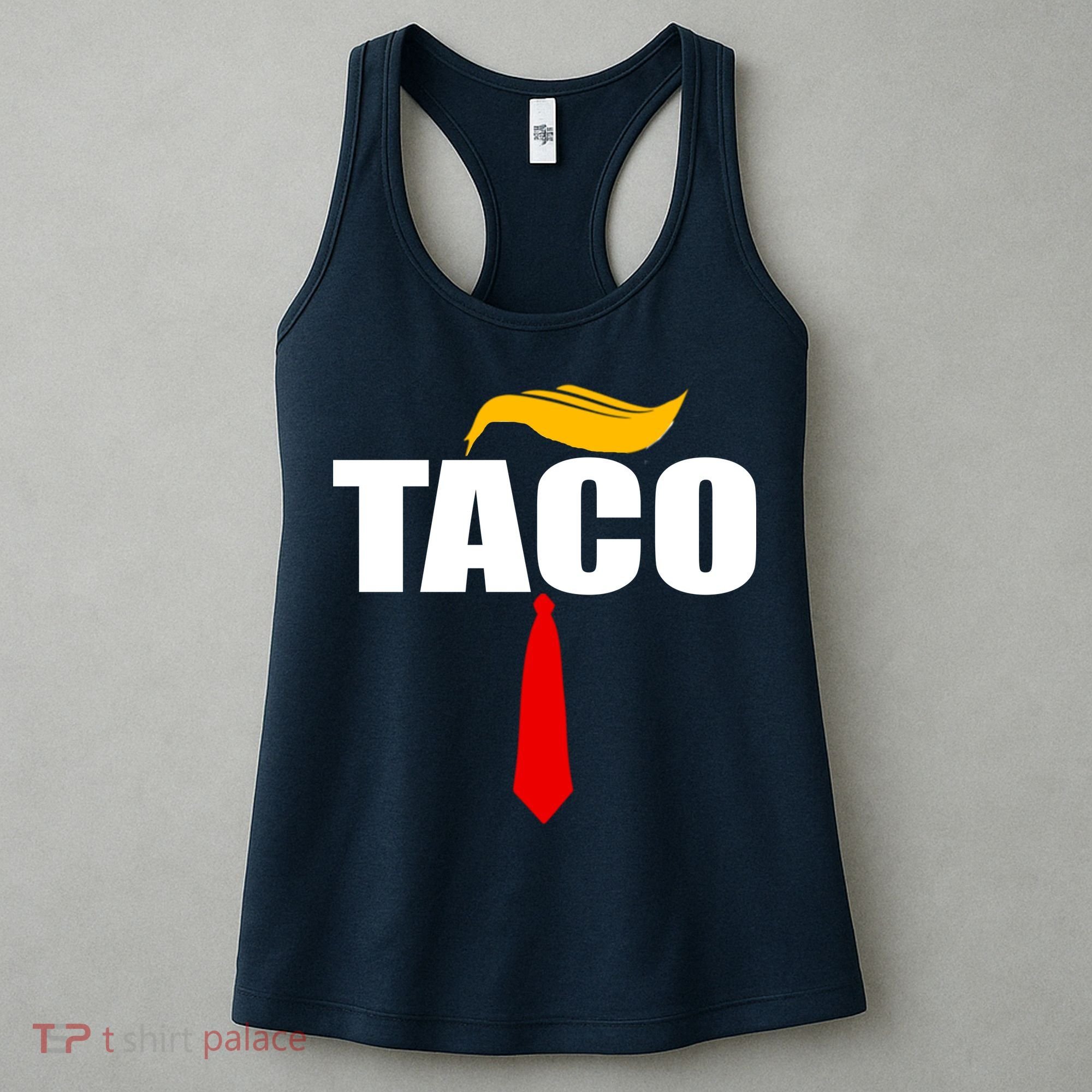 Taco Trump Hair Tie Funny Women's Tank Top