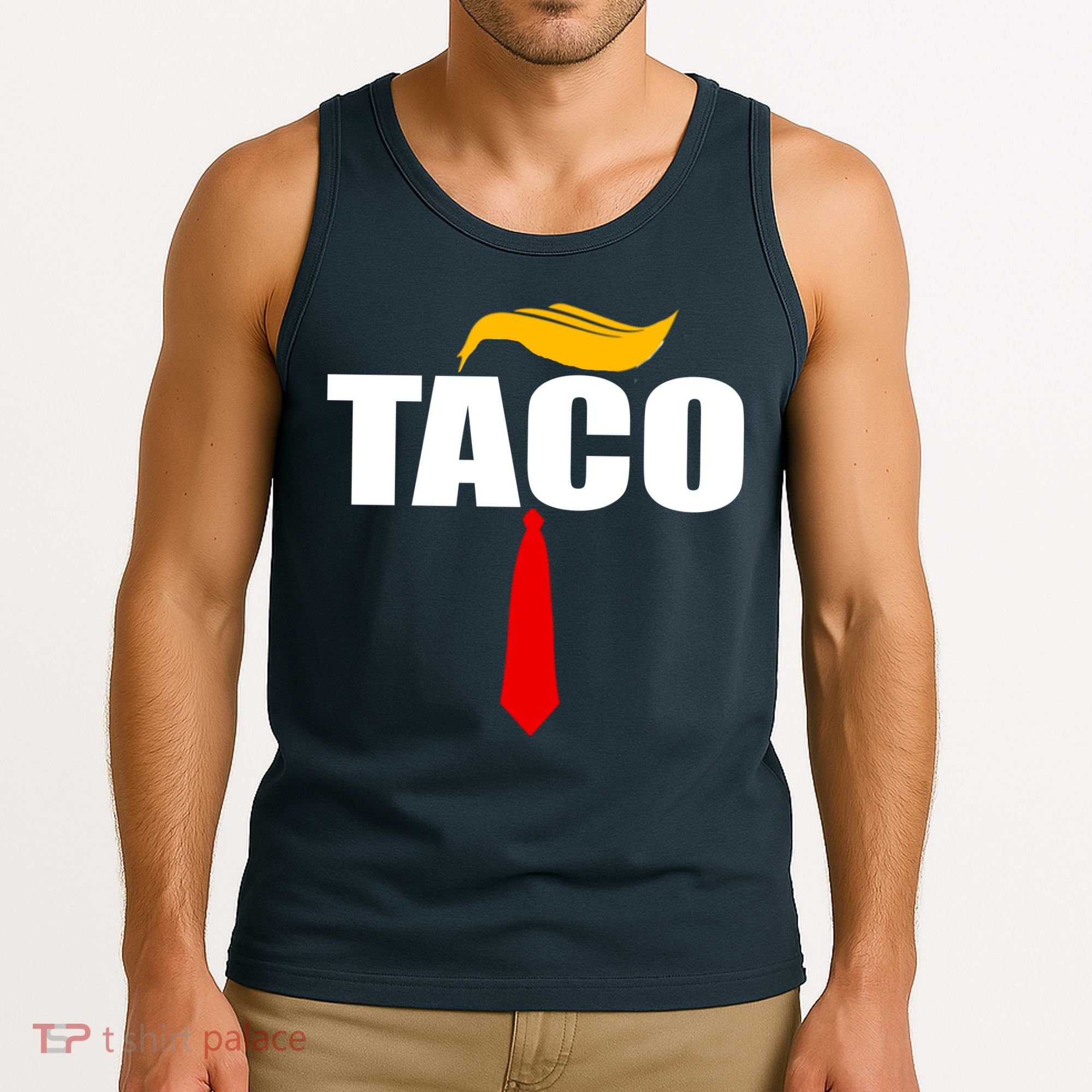 Taco Trump Hair Tie Funny Tank Top