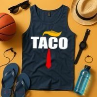 Taco Trump Hair Tie Funny Tank Top thumb 4