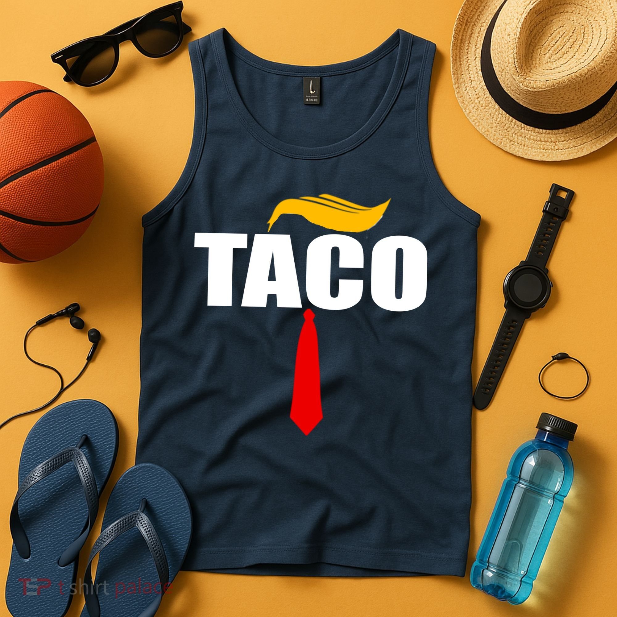 Taco Trump Hair Tie Funny Tank Top