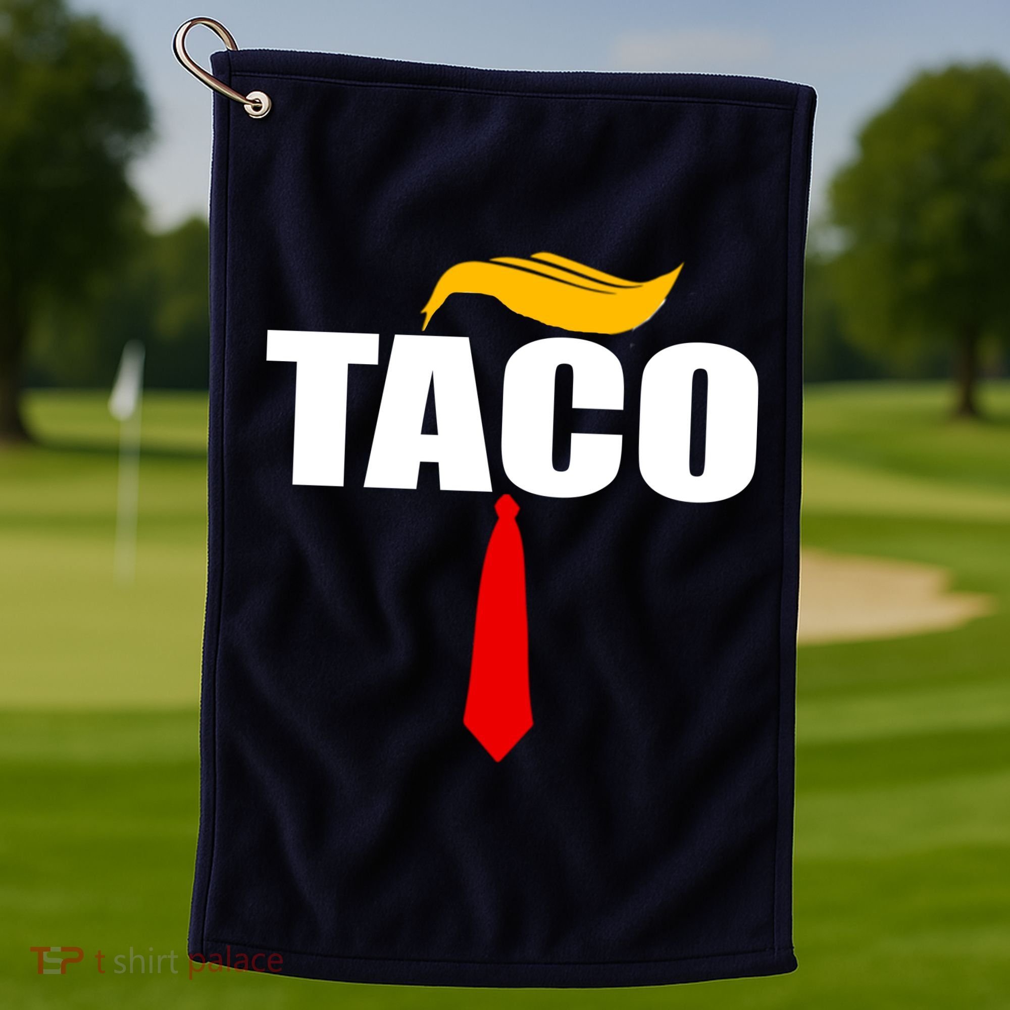 Taco Trump Hair Tie Funny Golf Towel