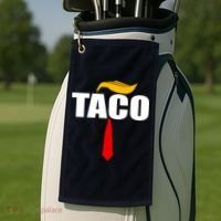 Taco Trump Hair Tie Funny Golf Towel thumb 2