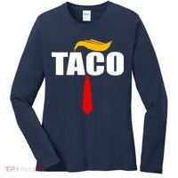 Taco Trump Hair Tie Funny Women's Long Sleeve Shirt thumb 0