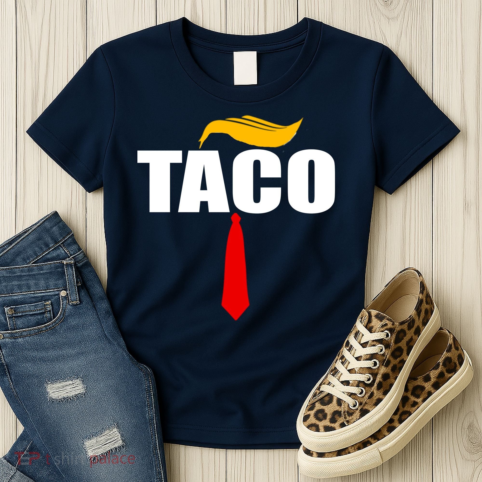 Taco Trump Hair Tie Funny Women's T-Shirt