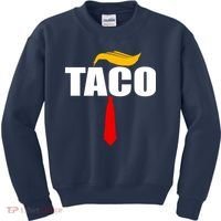 Taco Trump Hair Tie Funny Kids Sweatshirt thumb 0