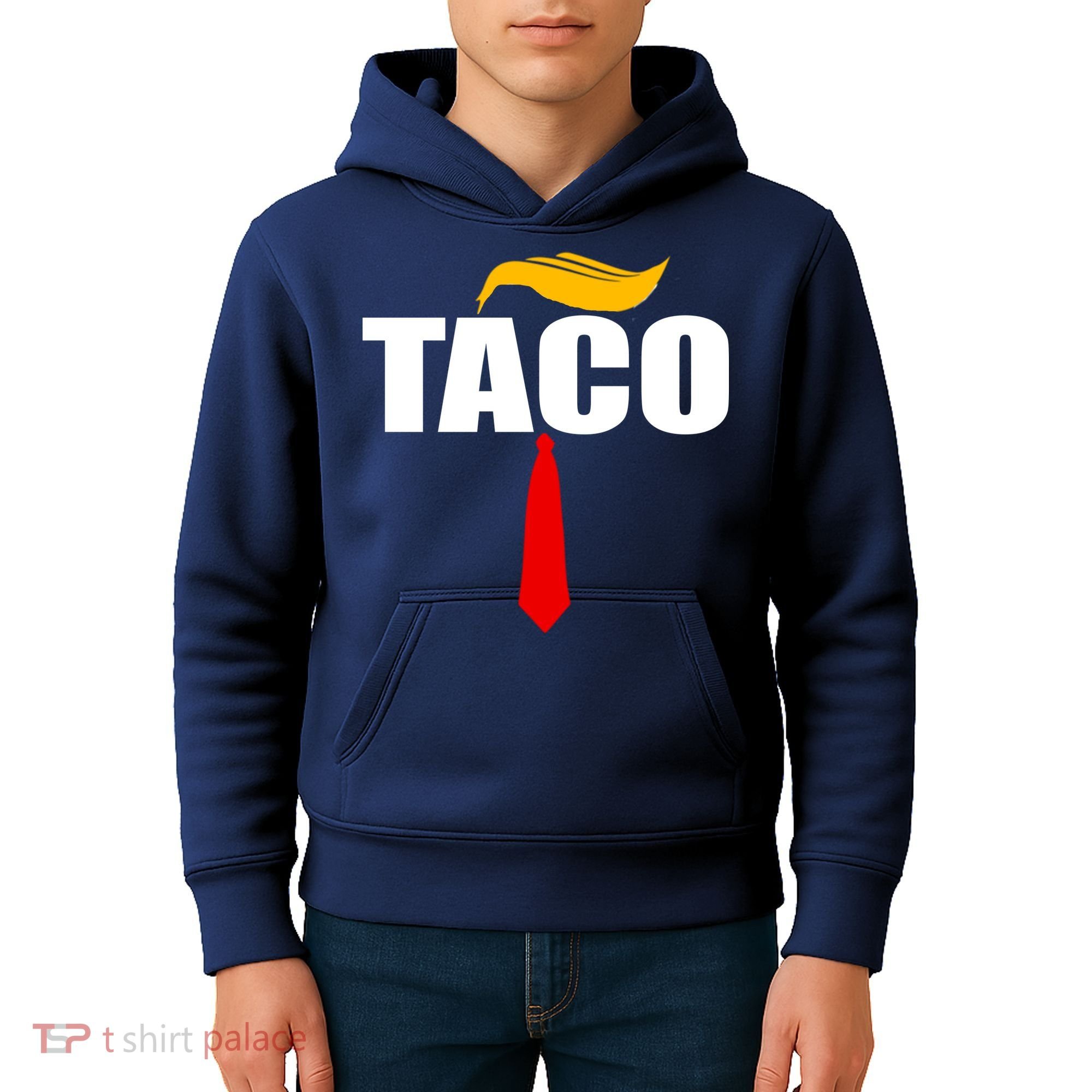 Taco Trump Hair Tie Funny Kids Hoodie