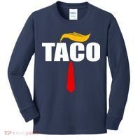 Taco Trump Hair Tie Funny Kids Long Sleeve Shirt thumb 0