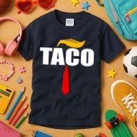 Taco Trump Hair Tie Funny Kids T-Shirt thumb 3