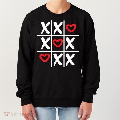 Tictac Toe Heart Valentines Day Gift Women's Sweatshirt