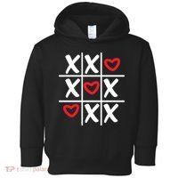 Tictac Toe Heart Valentines Day Gift Toddler Hoodie thumb 0