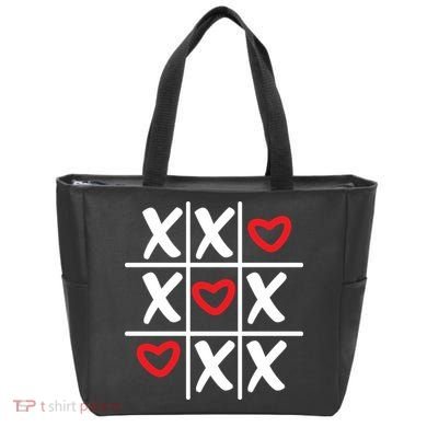 Tictac Toe Heart Valentines Day Gift Tote Bag
